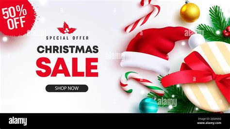 Christmas sale vector banner design. Christmas sale special offer text in price offer discount ...