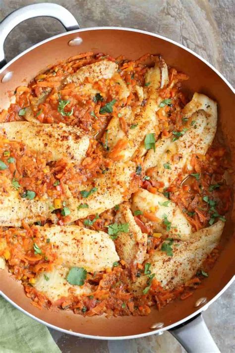 Flounder with Vegetables Recipe - Valentina's Corner