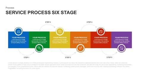 6 Stage Service Process PowerPoint Template and Keynote Slide