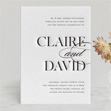 Wedding Invitation Design Modern, Letterpress Invitations, Letterpress Wedding Invitations ...