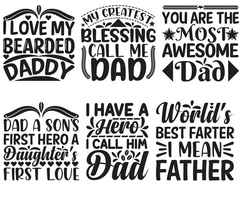 Happy Father's Day SVG T-shirt Design Bundle 7743737 Vector Art at Vecteezy