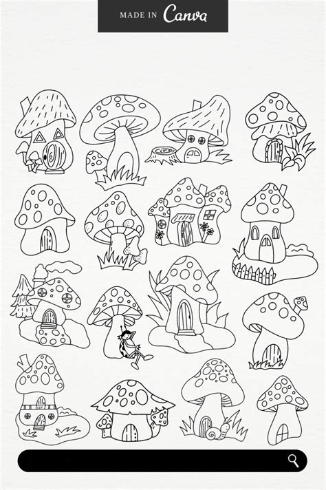 Mushroom Paint, Mushroom Drawing, Mushroom House, House Sketch, House Drawing, Sketch ...