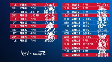 2023-24 Washington Capitals Schedule Released | NoVa Caps