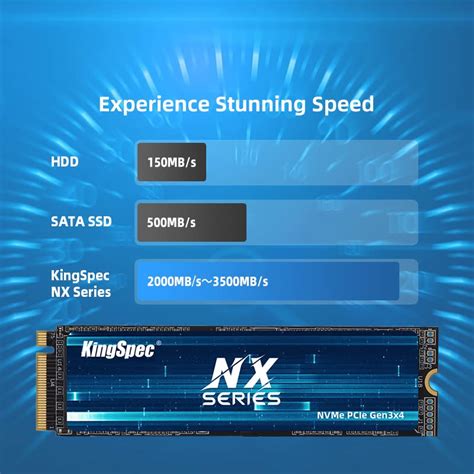 KingSpec 2TB M.2 NVMe SSD, PCIe 4.0 NVMe Gen3 SSD, Gaming SSD, 2280 Internal Solid State Drive ...