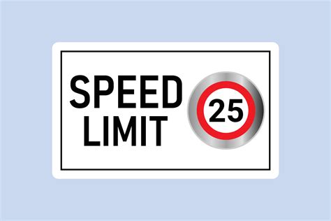 Speed limit signboard design. 18932047 Vector Art at Vecteezy