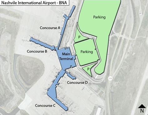 Nashville BNA Airport Terminal Map