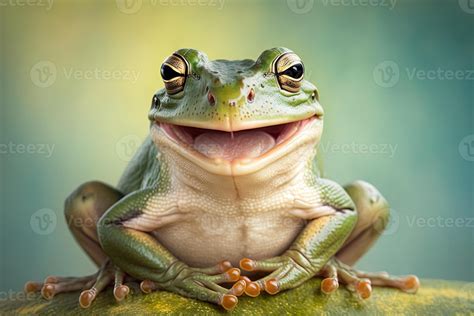 Smiling frog laughing, animal closeup illustration 23937957 Stock Photo at Vecteezy