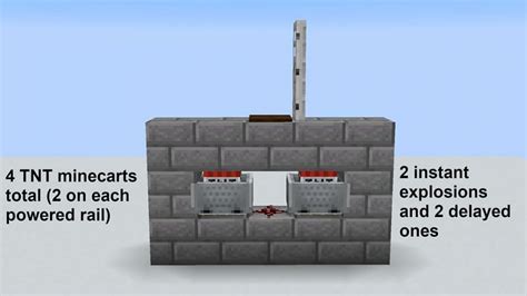 How to make a TNT minecart trap in Minecraft