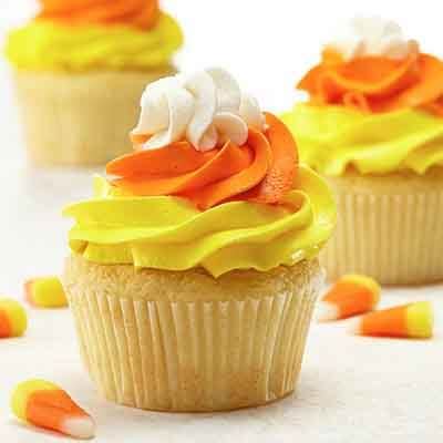 Candy Corn Cupcakes Recipe | Land O’Lakes