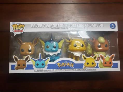 FUNKO POP POKEMON Eevee Vaporeon Jolteon Flareon 4 Pack $39.99 - PicClick