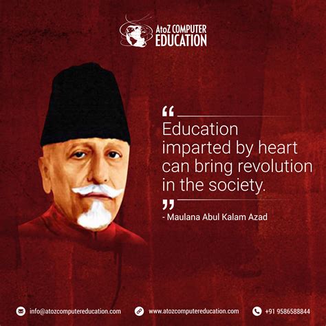 Quote by Maulana Abul Kalam Azad | Computer education, Education ...