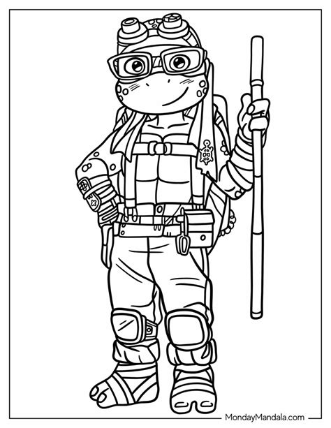 Ninja Turtle Face Coloring Page