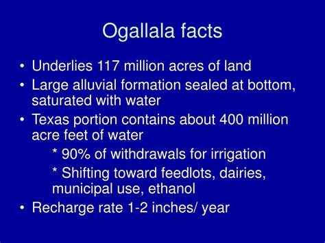 PPT - Ogallala Aquifer: Sustainability Issues and Challenges PowerPoint ...