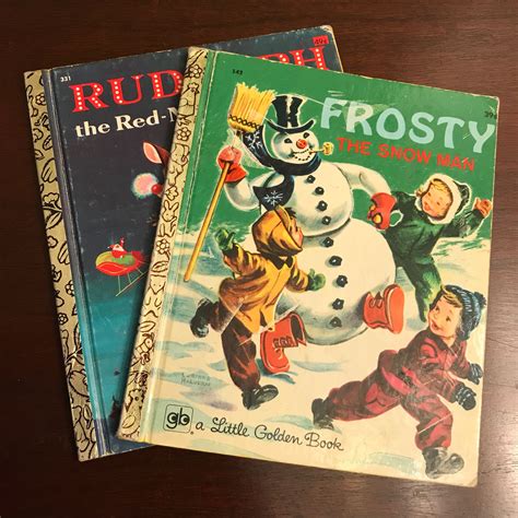 Vintage Little Golden Books, Christmas books, Rudolf, Frosty, Christmas ...