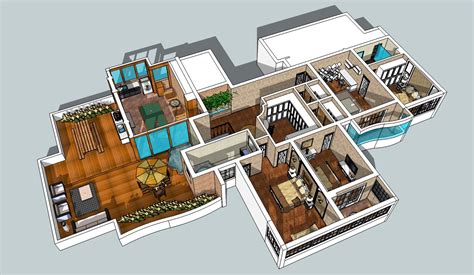 1084 Interior House Sketchup Model Free Download Part 3