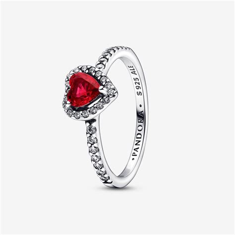 Elevated Red Heart Ring | Sterling silver | Pandora Malaysia