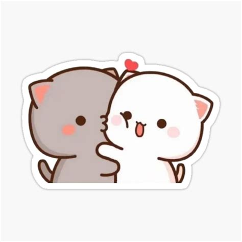 "Goma kissing Peach" Sticker for Sale by TheKawaiStore | Redbubble