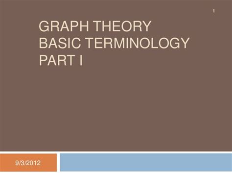 Graph theory 1