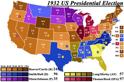 1932 Presidential Election Electoral Vote As I Imagine It : r/Kaiserreich