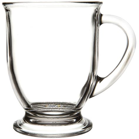 Anchor Hocking 83045A Customizable 16 oz. Glass Cafe Mug - 6 / Case