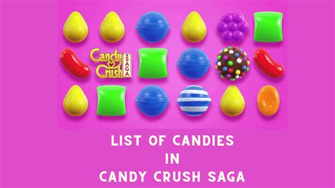 List of Candies in Candy Crush Saga