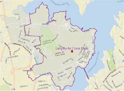 Fig. B.7. Langley Air Force Base location map. | Download Scientific ...