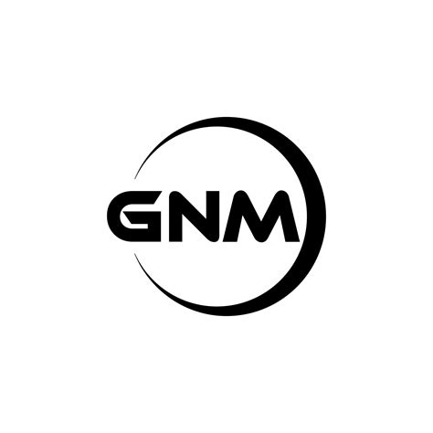 GNM letter logo design in illustration. Vector logo, calligraphy designs for logo, Poster ...