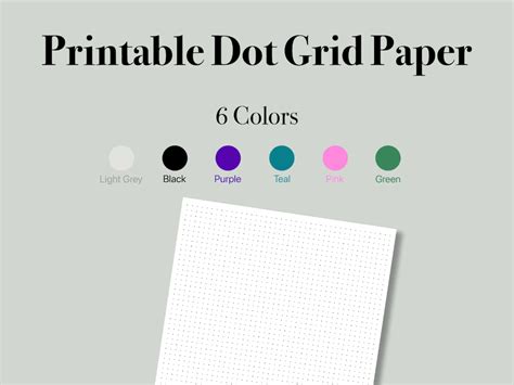 Printable Dot Grid Paper. Bullet Paper. Dot Graph Paper. - Etsy | Printable graph paper, Bullet ...