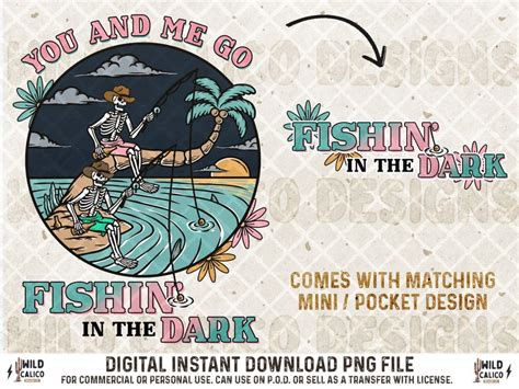 Fishin in the Dark With Pocket Design Retro Summer Beach PNG - Etsy