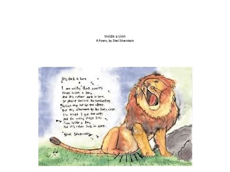 Inside a Lion, a Poem by Shel Silverstein [PowerPoint]