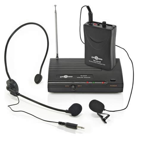 Wireless Microphone Headset and Lavalier Mic System by Gear4music at ...