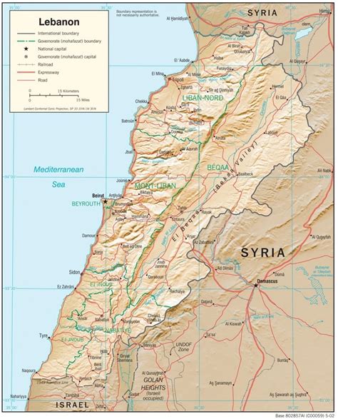 Liban Mapa , Mapy Libanu | Travelin