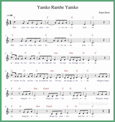 Not Angka Yamko Rambe Yamko - SEPUTAR MUSIK