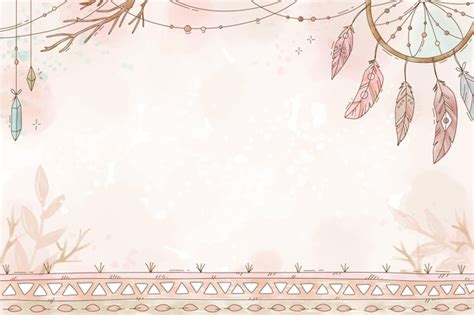 Premium Vector | Hand drawn boho background