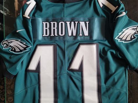 Got my jersey nameplate replacement from Twillworks for a new AJ Brown Jersey! : r/eagles