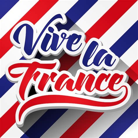 Premium Vector | Vive la france, bastille day, 14th of july, france celebrate