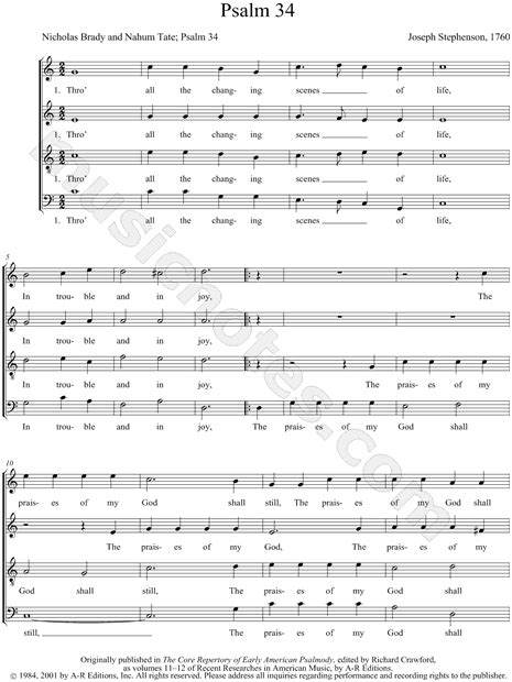 Joseph Stephenson "Psalm 34" SATB Choir A Cappella Choral Sheet Music - Download & Print - SKU ...