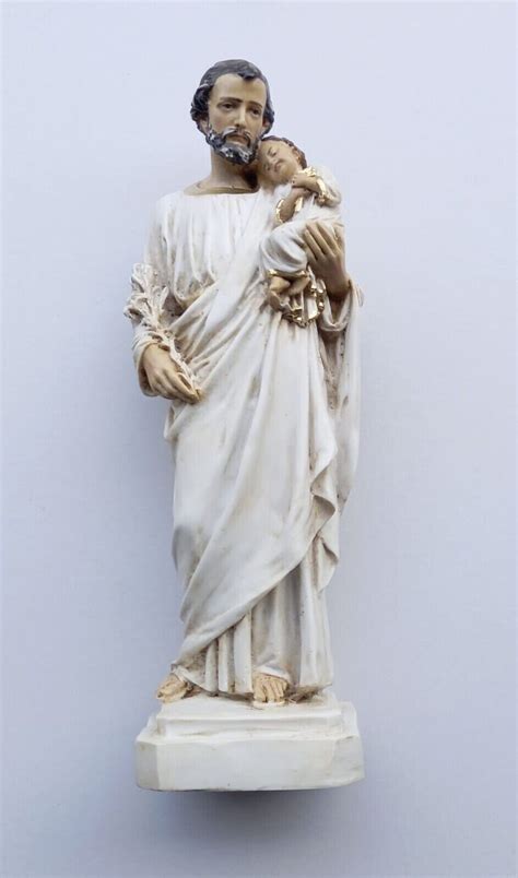 Statue of Saint Joseph 40 cm (15.74 inches) in hand-decorated full ...