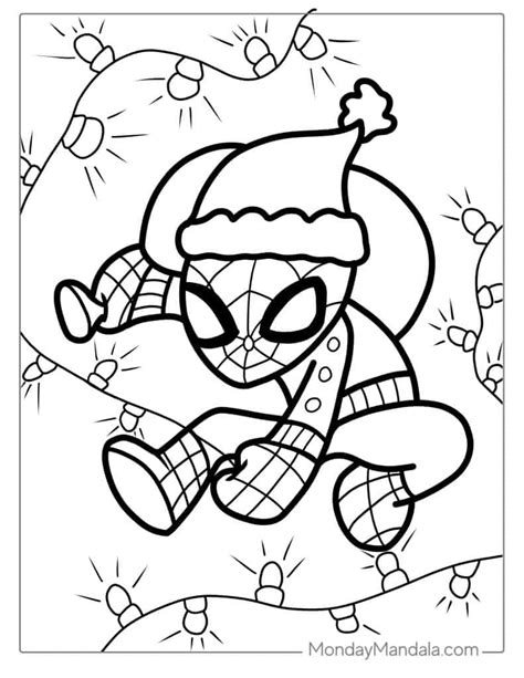 Spiderman Christmas Coloring Pages