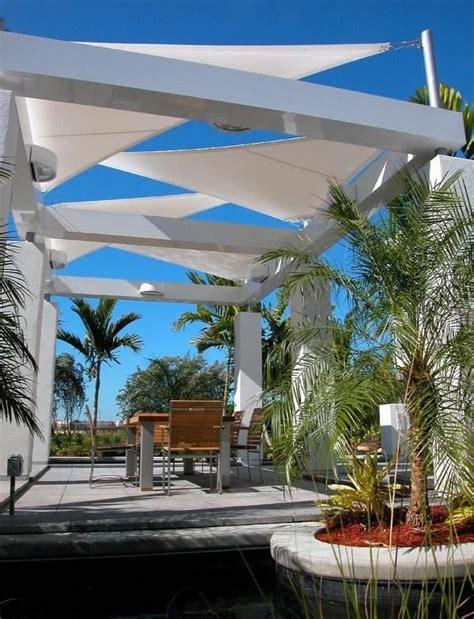 modern shade sails fabric shade structure for patio | Patio shade structures, Patio shade ...