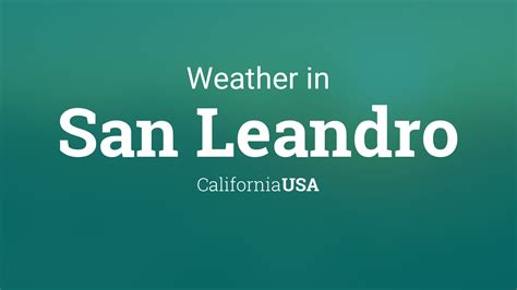 Weather for San Leandro, California, USA