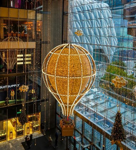 The Hudson Yards Shopping Mall Decorated for Holidays Season in New ...