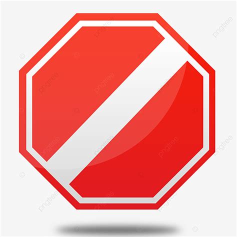 Red Slash Clipart PNG Images, White Slash Warning Sign On Red Octagon, Sign Clipart, Red, Eight ...