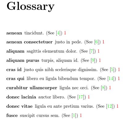 Glossary Latex – Telegraph