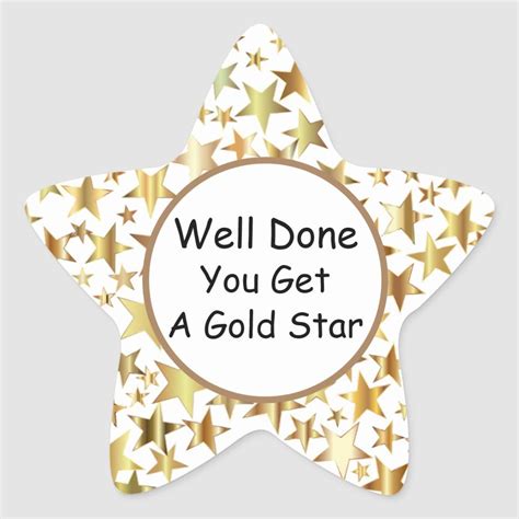 Gold Star Stickers | Zazzle | Gold star stickers, Star stickers, Gold stars