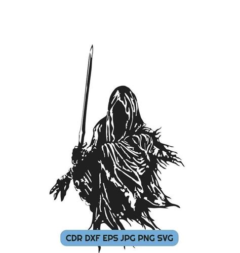 Nazgul silhouette, Lord of the Rings svg file, Lotr vector instant download files, Frodo png ...