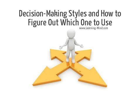 Decision-Making Styles and How to Figure Out Which One to Use - Learning Mind