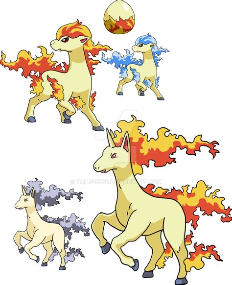 077 and 078 - Ponyta Evolutionary Family by Tails19950 on DeviantArt