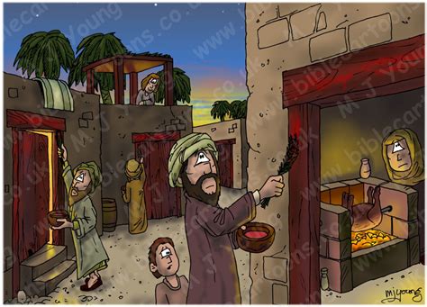 Bible Cartoons: Exodus 12 - The Ten plagues of Egypt - The First Passover