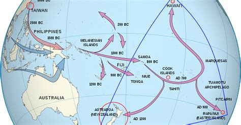 Polynesian Migration Map (Illustration) - World History Encyclopedia